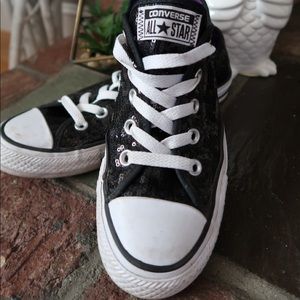 Black Sequin Converse All Stars